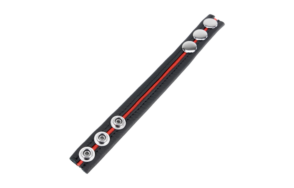 Adjustable Leather Cock Ring Red – Comfort & Durability