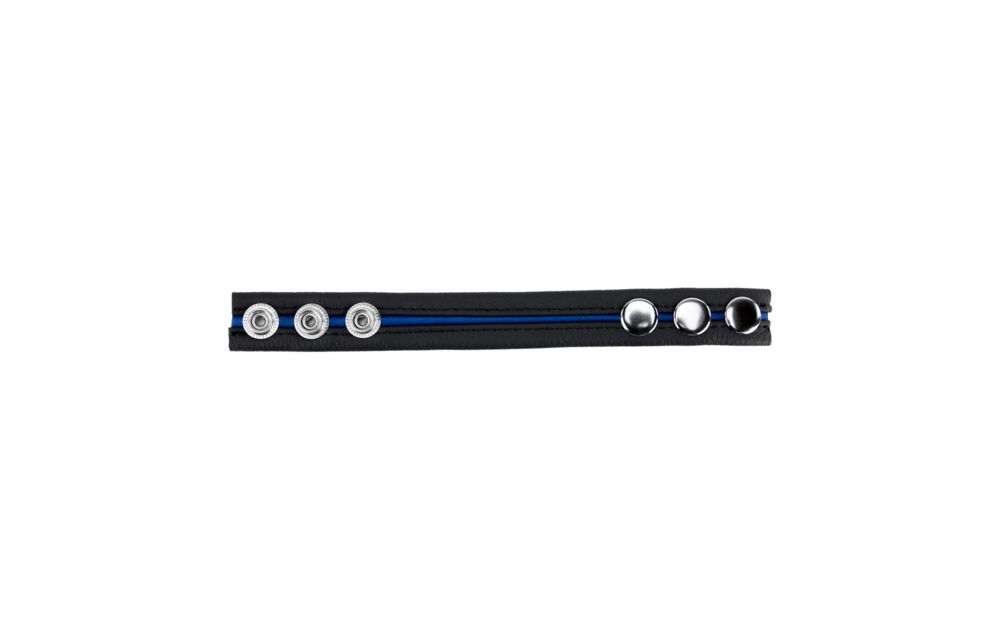 Verstellbarer blauer Leder-Cockring für lang anhaltende Erektionen