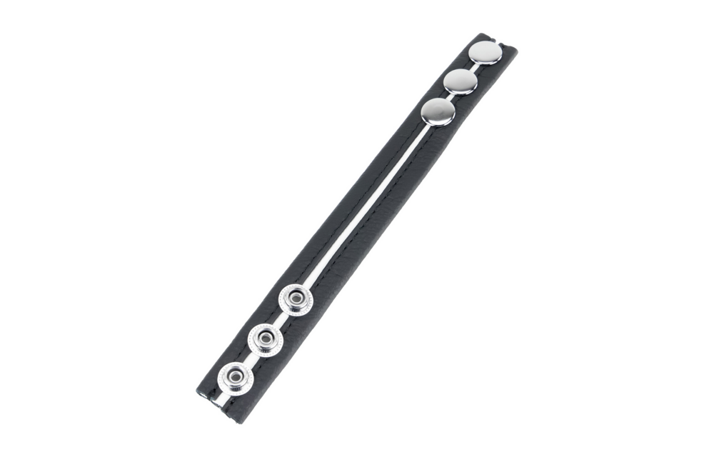 Adjustable Leather Cockring - White