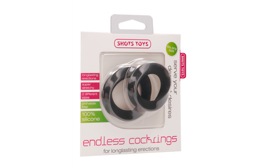 Eindeloze Cockring Groot & Medium | Shots Toys Siliconen