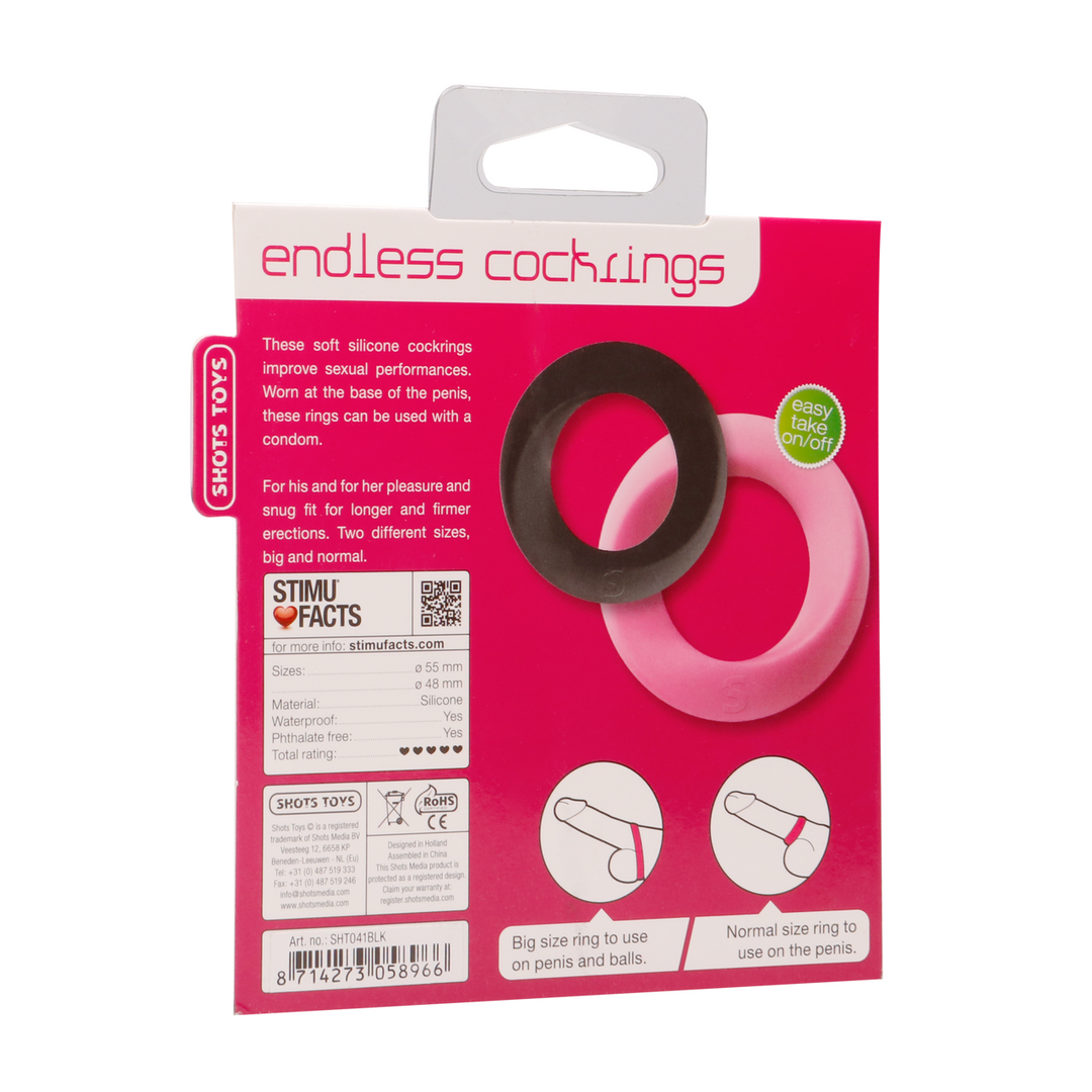 Eindeloze Cockring Groot & Medium | Shots Toys Siliconen