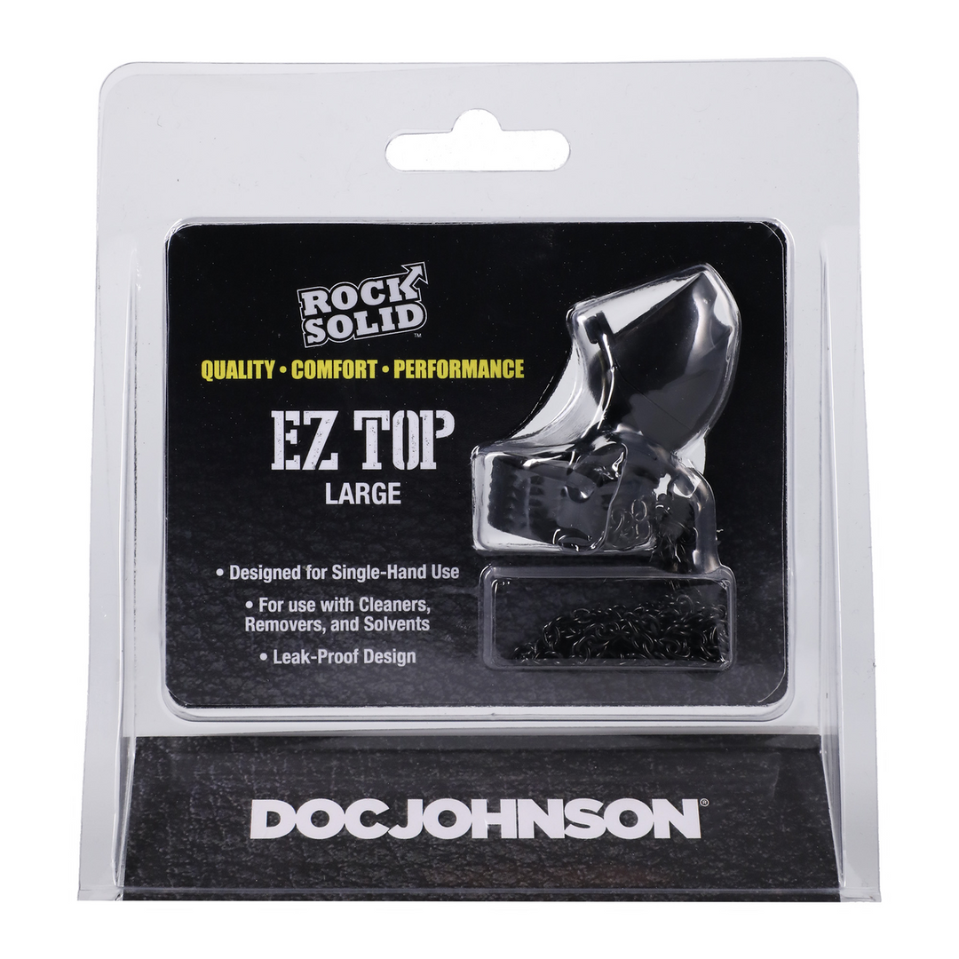 EZ Top Large Black – Leak-proof & Ready to Use | Doc Johnson