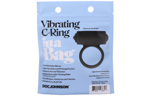 Vibrierender C-Ring Schwarz | Intensives Vergnügen & Komfort | Doc Johnson