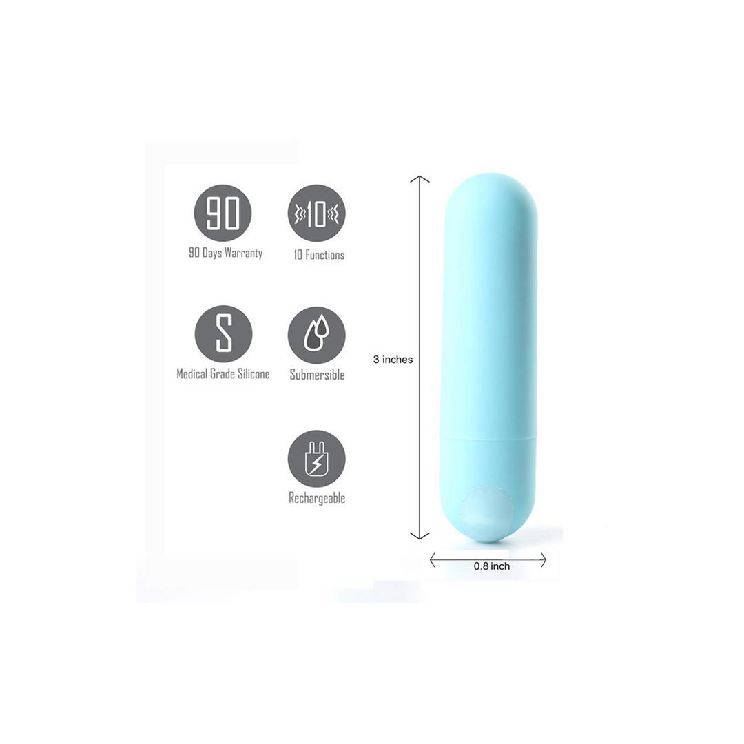 Jessi Mini Bullet Vibrator - Krachtig & Discreet, 10 Functies
