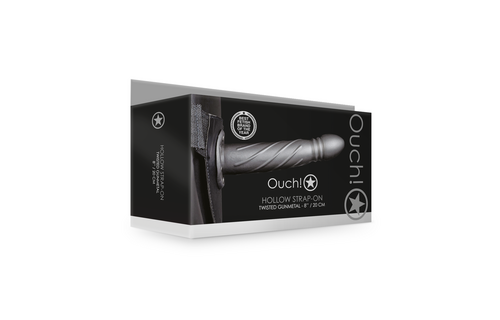 Gedraaide Holle Strap-On 15,2 cm Gunmetal - Comfort & Stijl