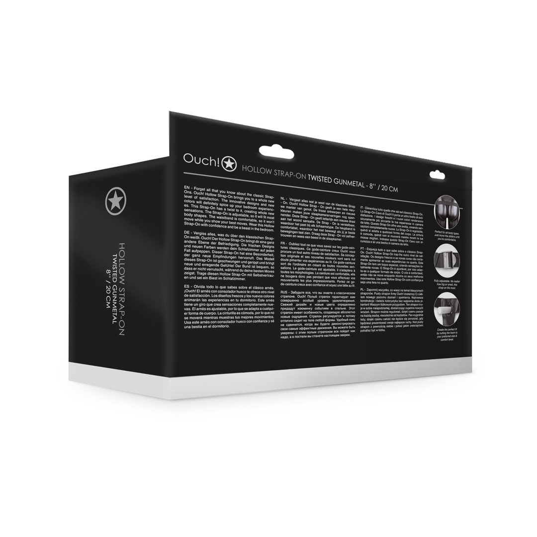 Verdrehter Hohlriemen - 8 / 20 cm - Gunmetal