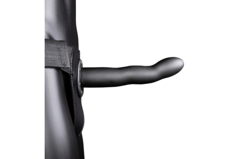 Gebogen Holle Strap-On - 8 / 20 cm - Gunmetal