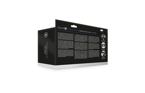 Curved Hollow Strap-On 15.2 cm - Metallic Blue | Ouch!