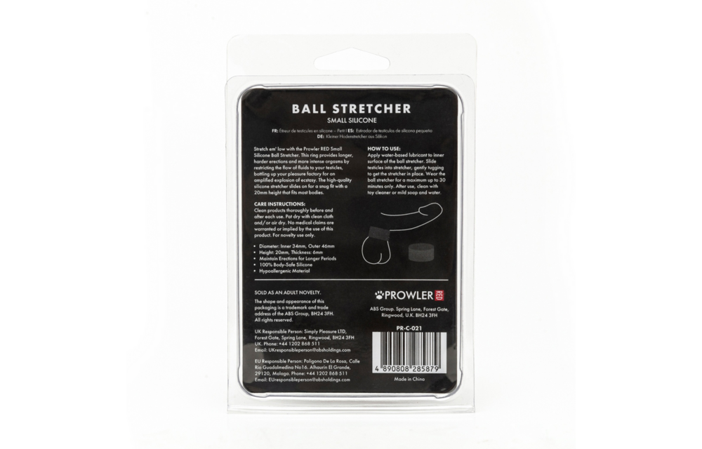 Silicone Ball Stretcher - Klein - Zwart