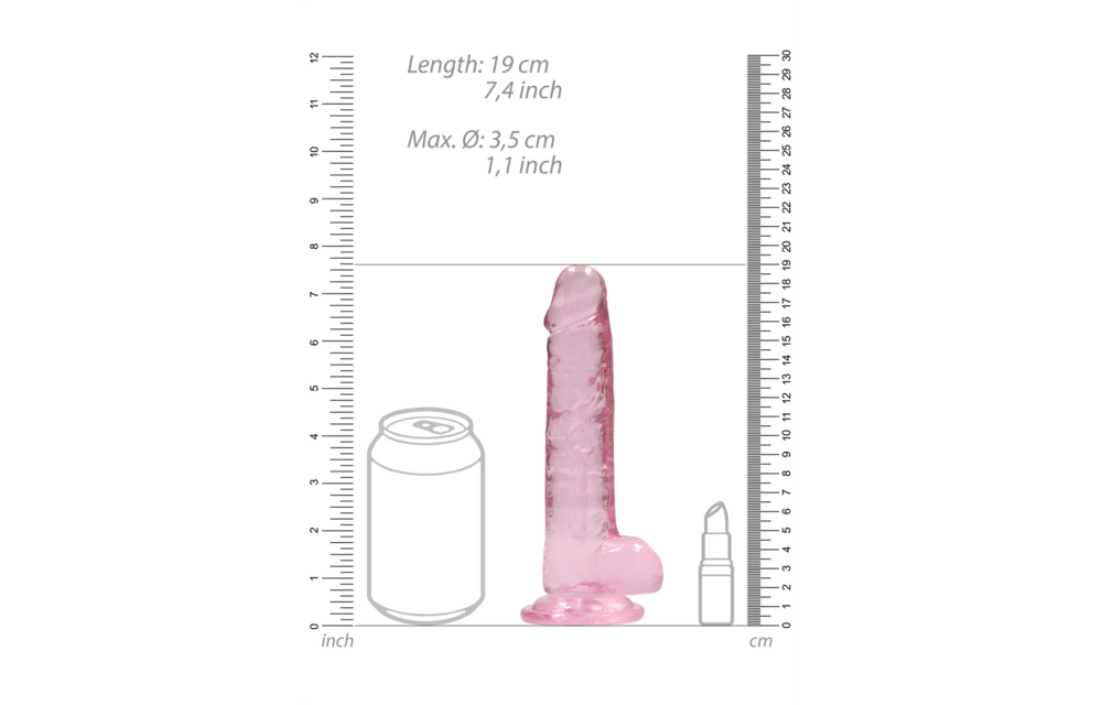Realistischer Dildo mit Hoden 19 cm – Natürlich & sicher