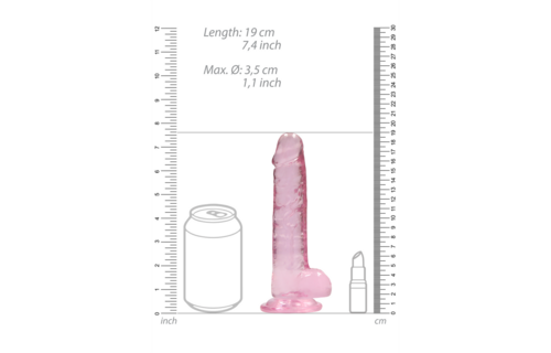 Realistischer Dildo mit Hoden 19 cm – Natürlich & sicher