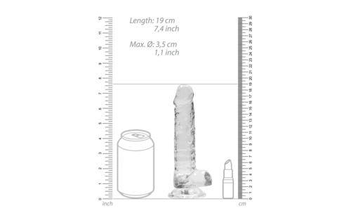 Realistic Dildo with Balls 19 cm - Lifelike & Safe