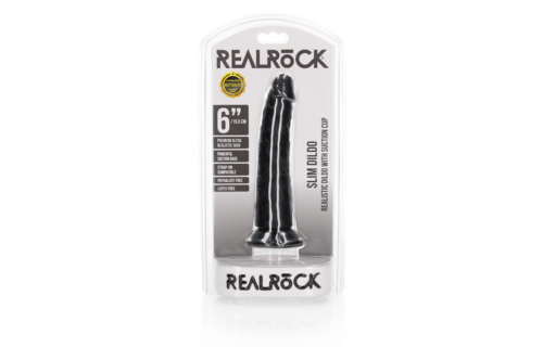 Slim Realistic Dildo with Suction Cup - 6 / 15,5 cm