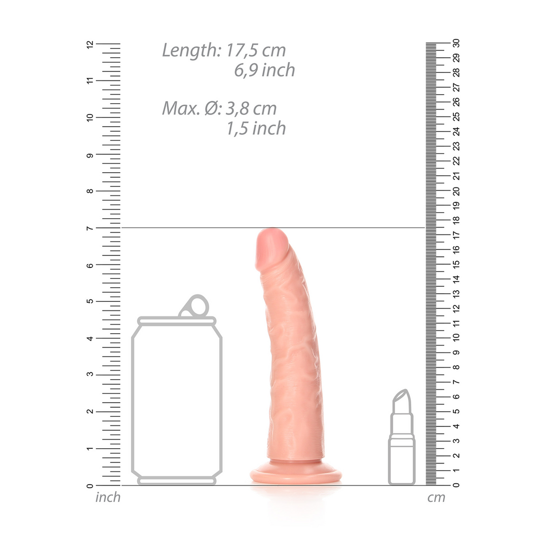 Schlanker realistischer Dildo mit Saugnapf - 6 / 15,5 cm