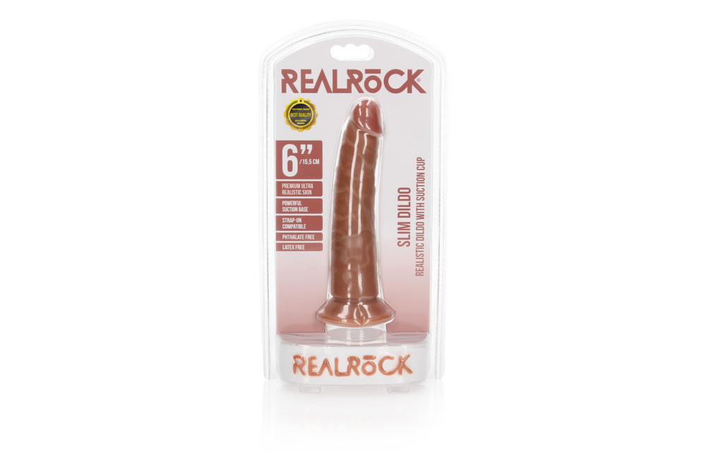 Slim Realistic Dildo 15.5 cm with Suction Cup - RealRock