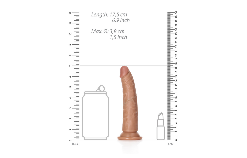 Schlanker realistischer Dildo 15,5 cm mit Saugnapf – RealRock