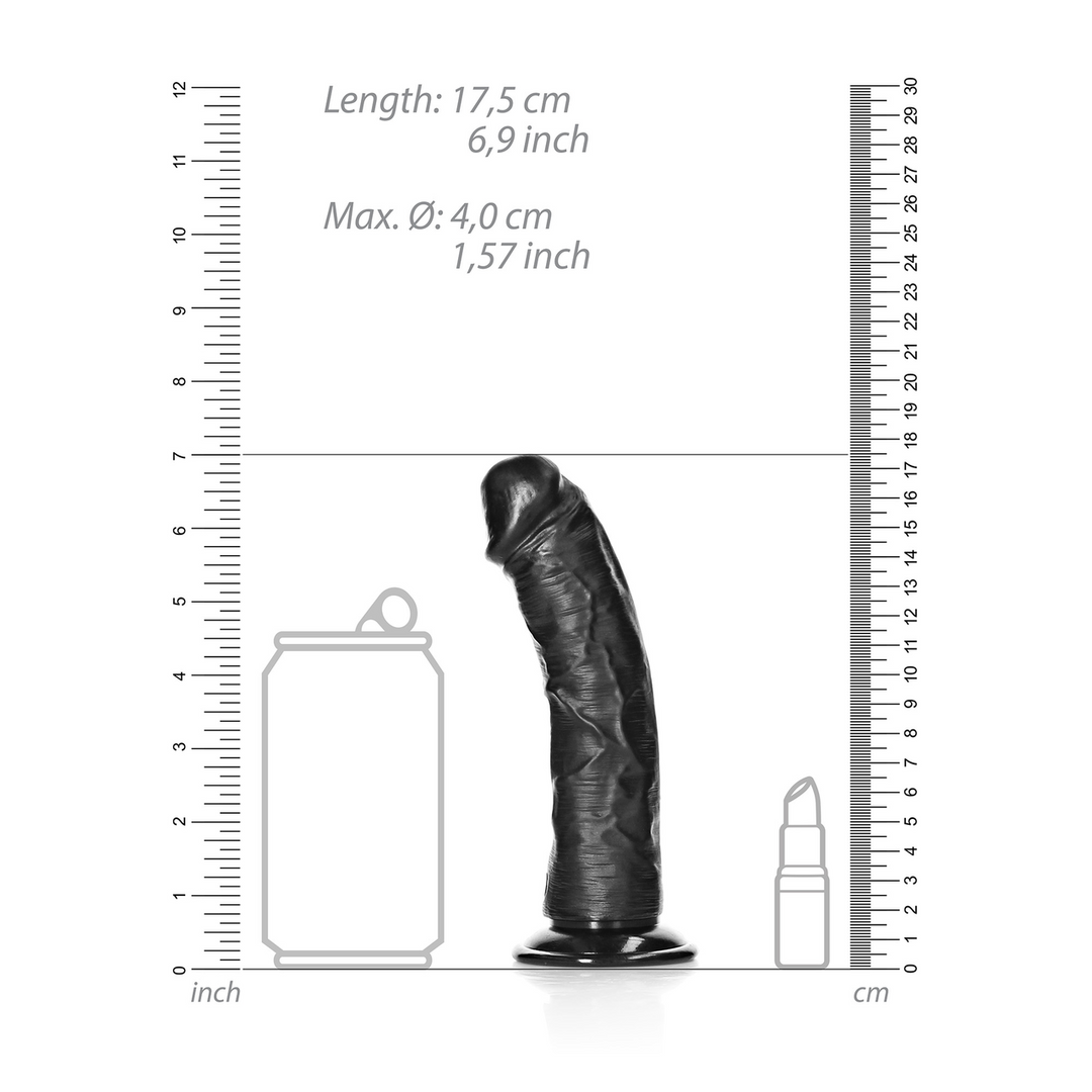 Gebogener realistischer Dildo 9,2 cm mit Saugnapf – RealRock