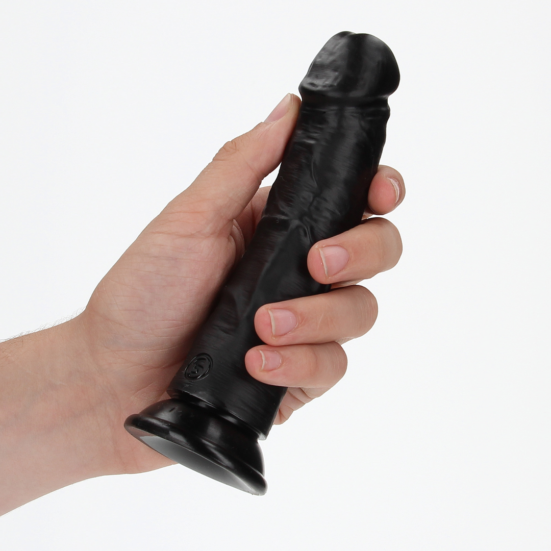 Gebogen Realistische Dildo 9,2 cm met Zuignap – RealRock