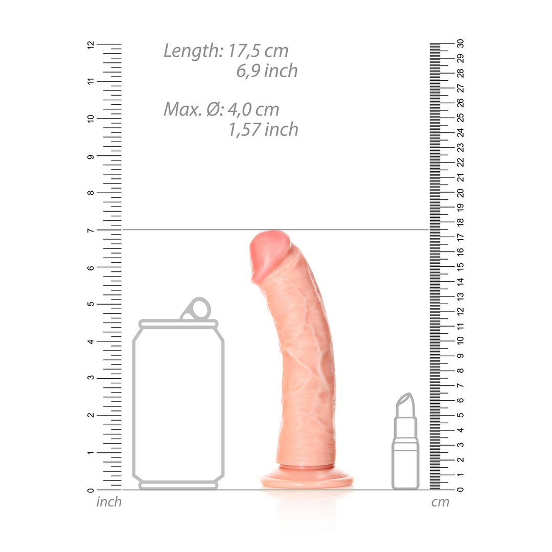 Curved Realistic Dildo 9.2 cm with Suction Cup - RealRock