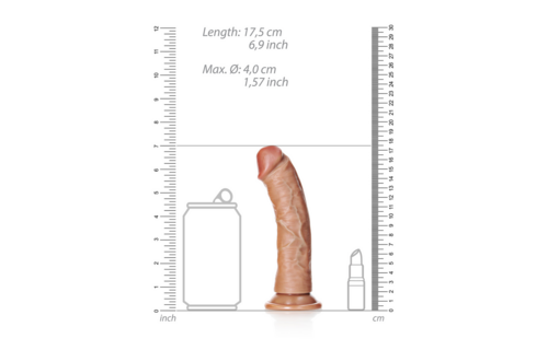 Gebogen Realistische Dildo met Zuignap - 6 / 15,5 cm