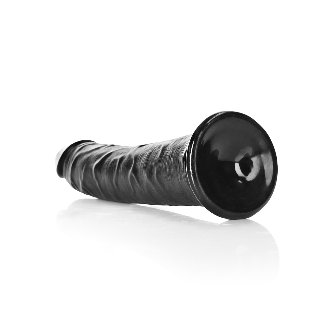 Slanke Realistische Dildo 18 cm met Zuignap – RealRock zwart