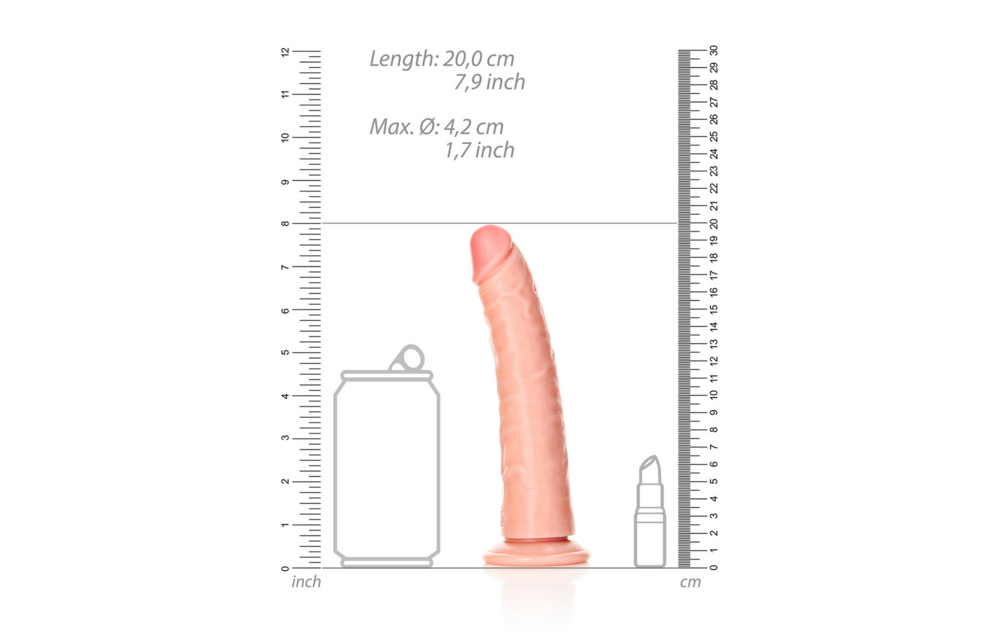 Slank Realistisch Dildo met Zuignap - 7 / 18 cm