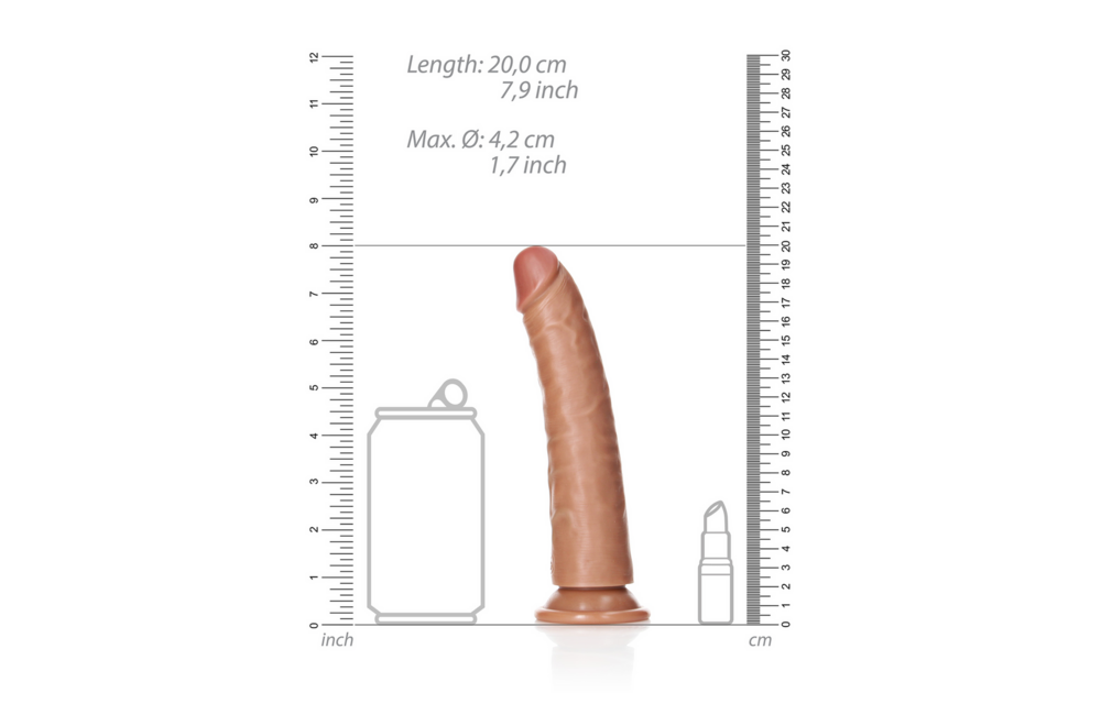 Slim Realistic Dildo 18 cm with Suction Cup | RealRock