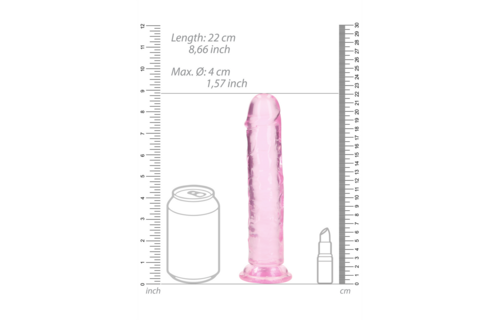 Rechtdoor Realistisch Dildo met Zuignap - 20 cm / 8''