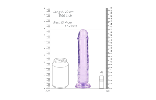 Gerader realistischer Dildo 20 cm mit Saugnapf – RealRock