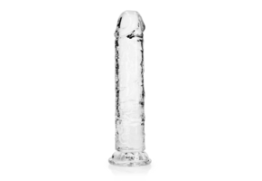 Gerader realistischer Dildo 20 cm mit Saugnapf – transparent