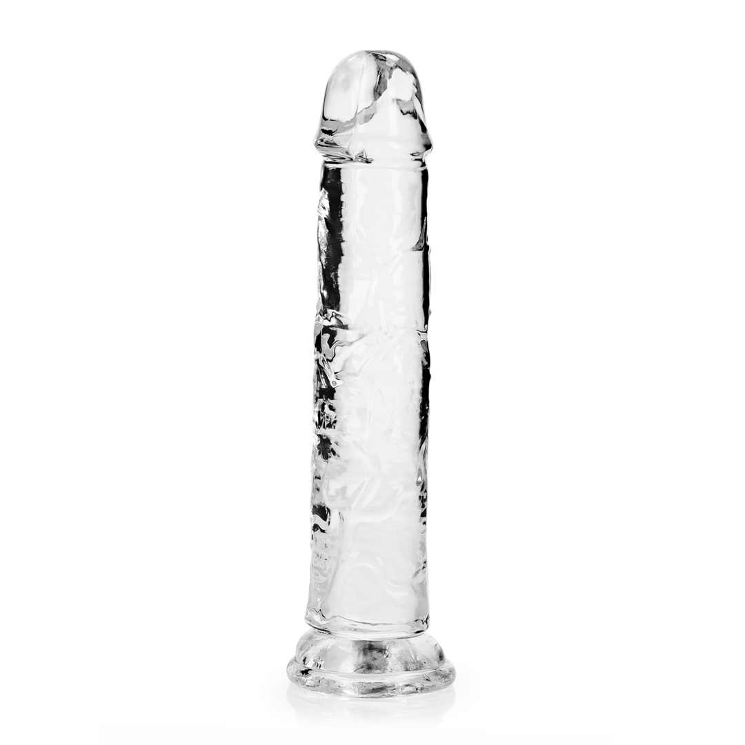 Straight Realistic Dildo 20 cm with Suction Cup – Transparent