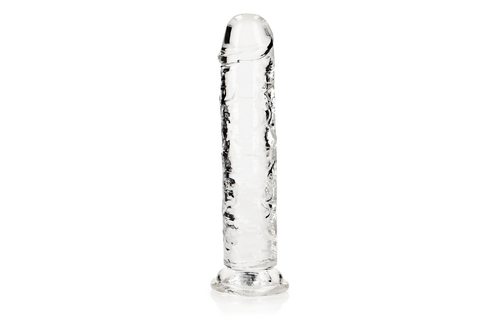 Gerader realistischer Dildo 20 cm mit Saugnapf – transparent