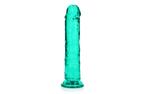 Rechtdoorrijgende Realistische Dildo 20 cm met Zuignap Turkoois