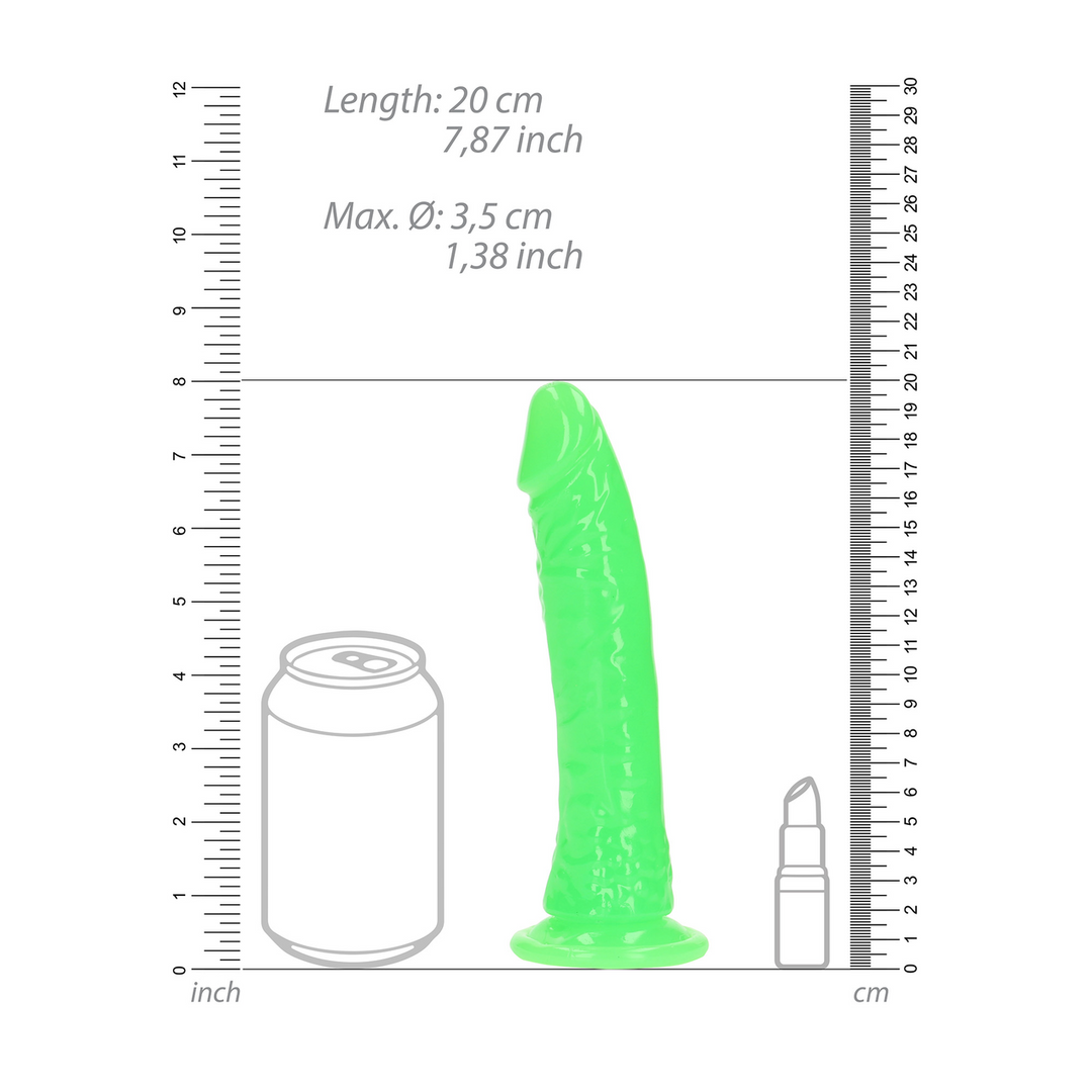 Slanke Realistische Dildo 18 cm Glow in the Dark Zuignap