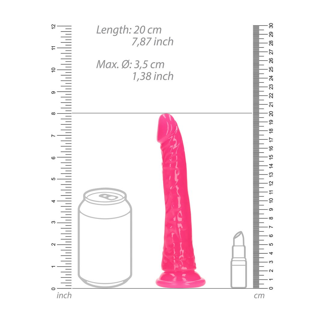 Slim Realistic Dildo With Suction Cup 6 cm – Glow in the Dark