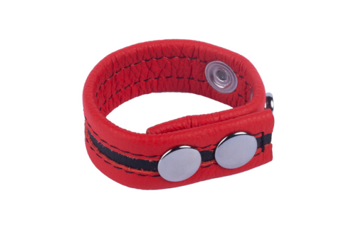 Tippy Leather Cock Ring Red – Effectively Strengthen Your Erection