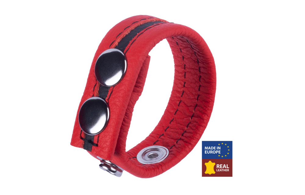 Tippy Leather Cock Ring Red – Effectively Strengthen Your Erection