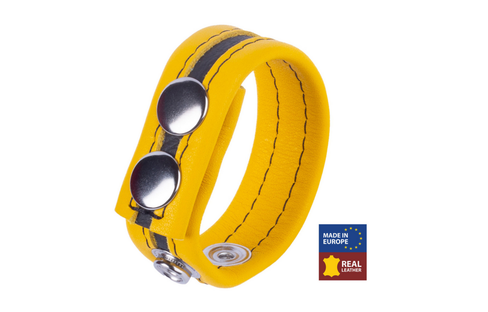 Tippy Leder-Cockring Gelb – Komfort & Festigkeit 6 cm