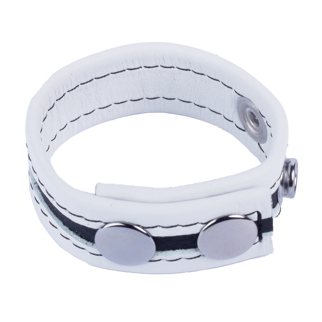 Tippy - Leather Cockring - White