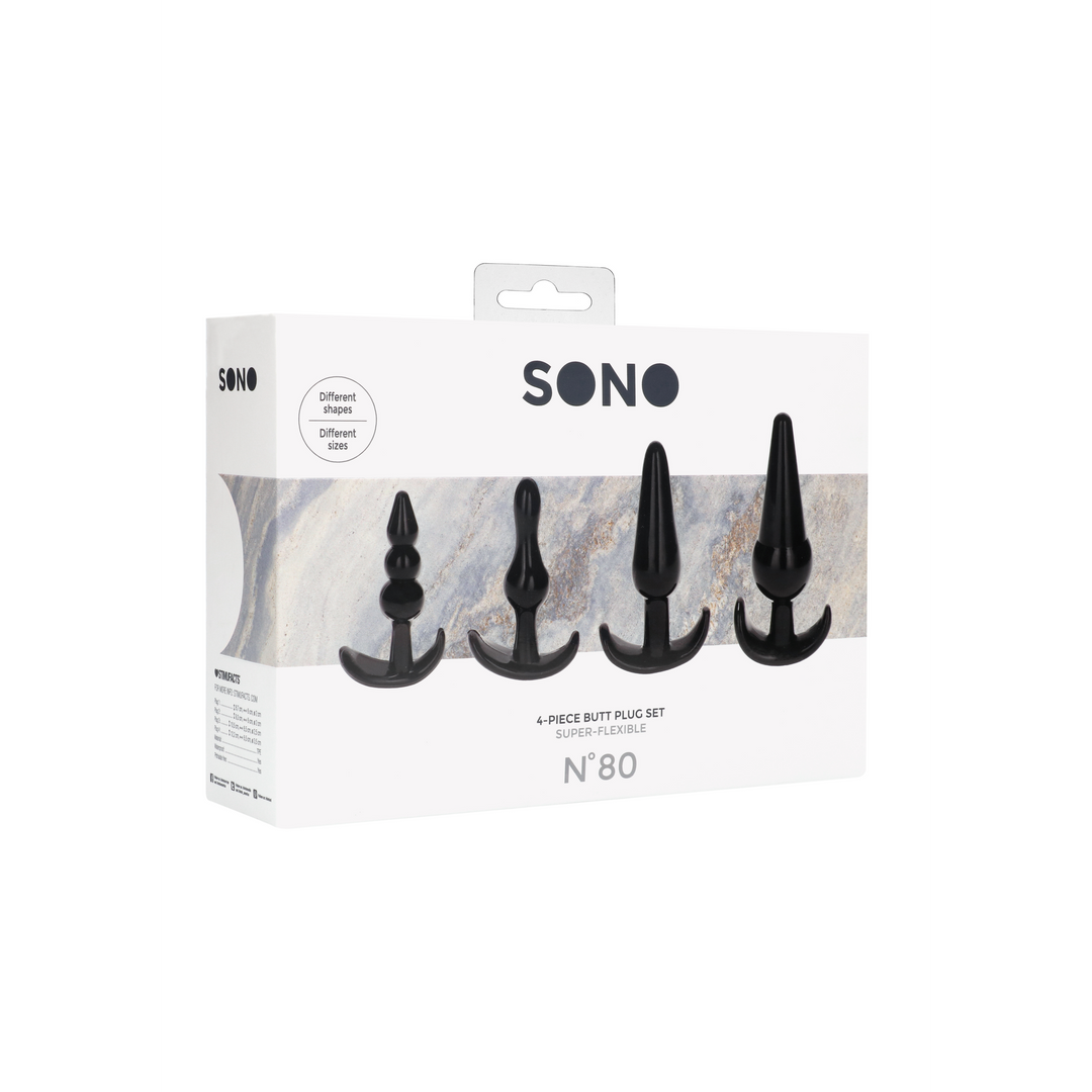 Nr. 80 - 4-Delige Buttplugset 7-9 cm | Sono by Shots
