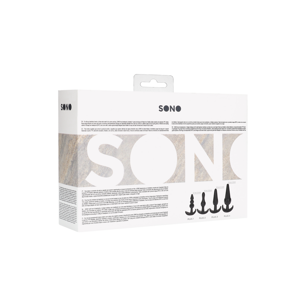 No. 80 - 4-Piece Butt Plug Set 7-9 cm | Sono by Shots