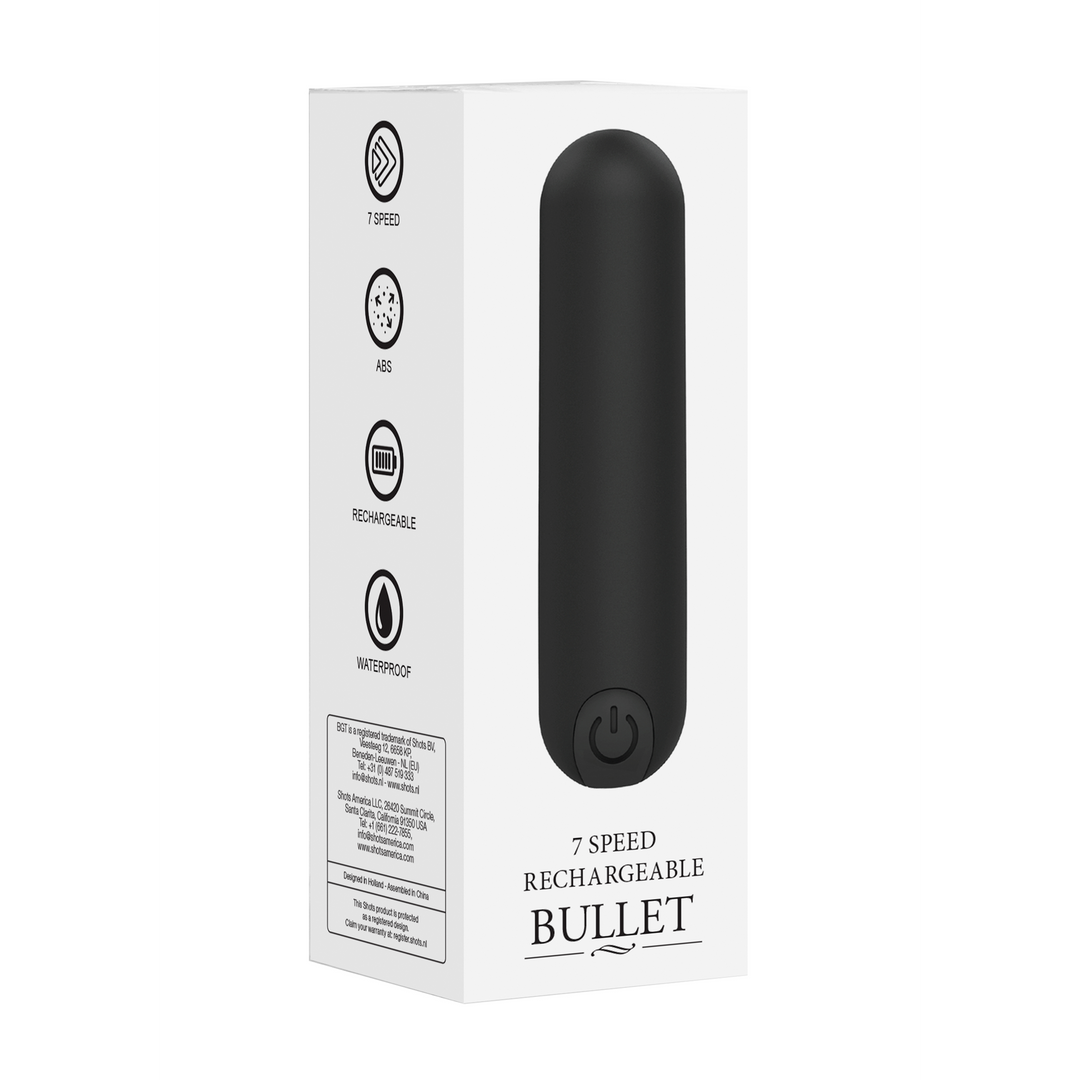 10 Speed Rechargeable Bullet Black – Compact & Powerful Pleasure