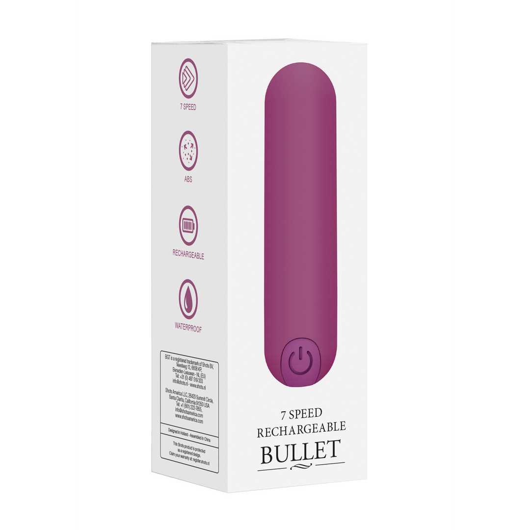10-Stufen-aufladbarer Bullet-Vibrator in Lila | Klein & wasserdicht