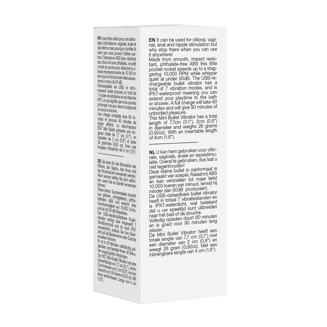 10-Stufen-aufladbarer Bullet-Vibrator in Lila | Klein & wasserdicht