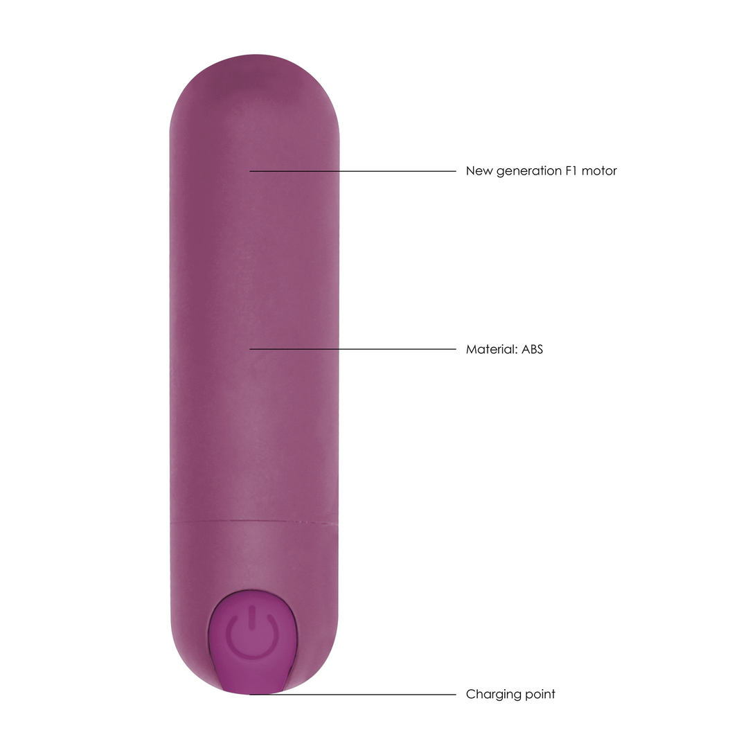 10-Speed Rechargeable Bullet Purple | Small & Waterproof