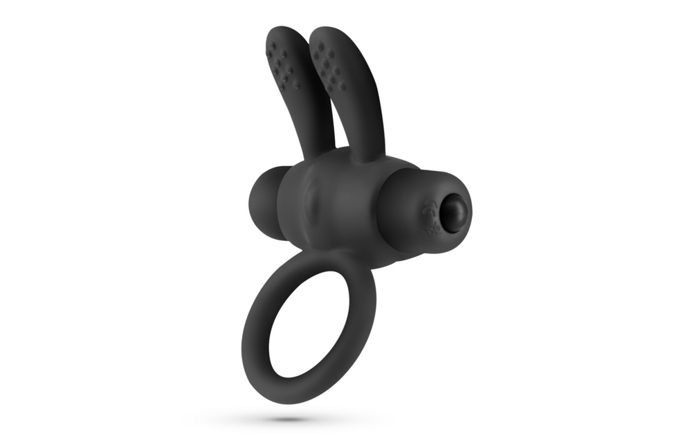 Pluto Cock Ring Black - Vibrating & Perfect for Beginners