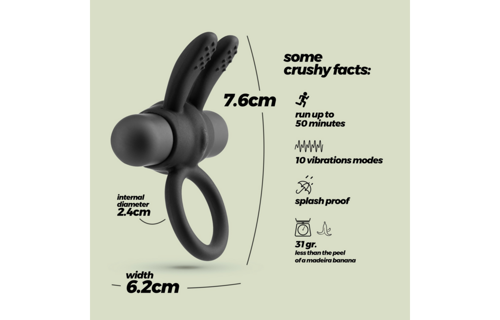 Pluto Cock Ring Black - Vibrating & Perfect for Beginners