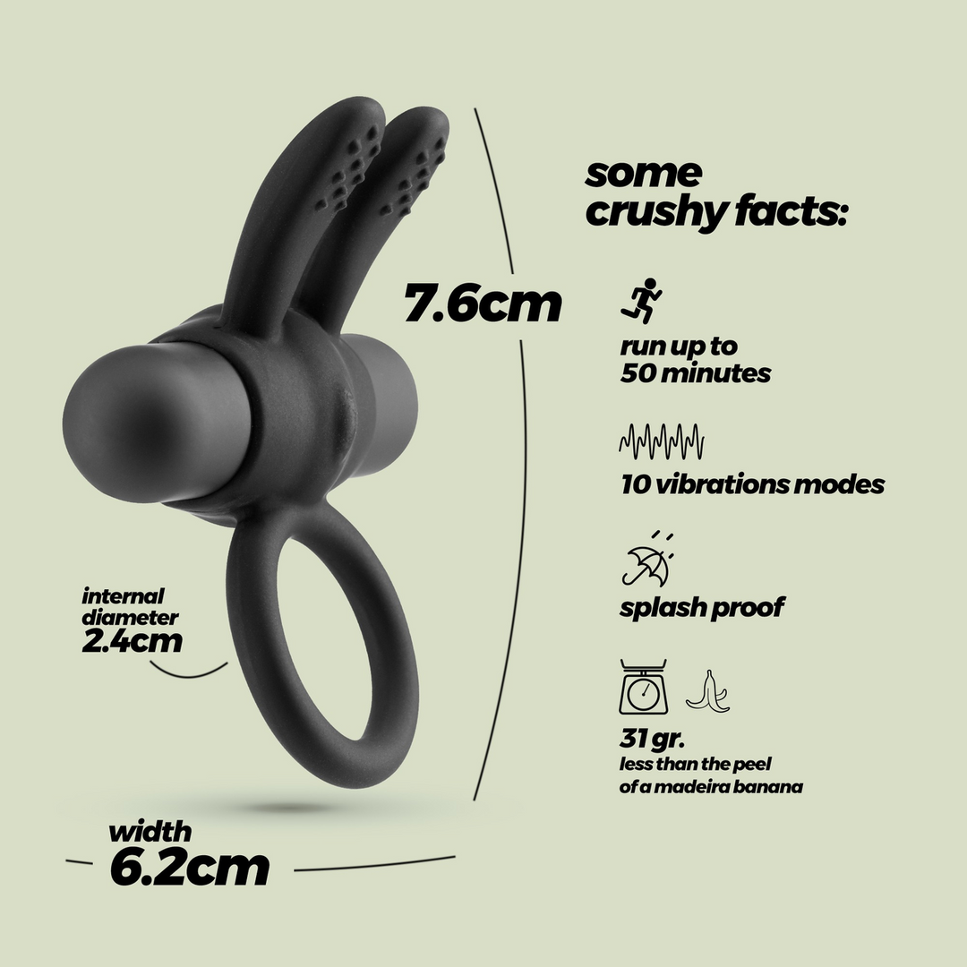 Pluto Cockring Schwarz – Vibrierend & perfekt für Anfänger