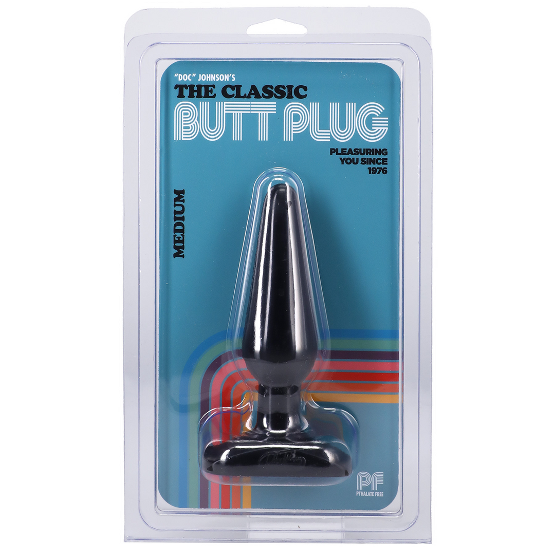 Classic Butt Plug Medium 13.5 cm Black - Comfort & Quality