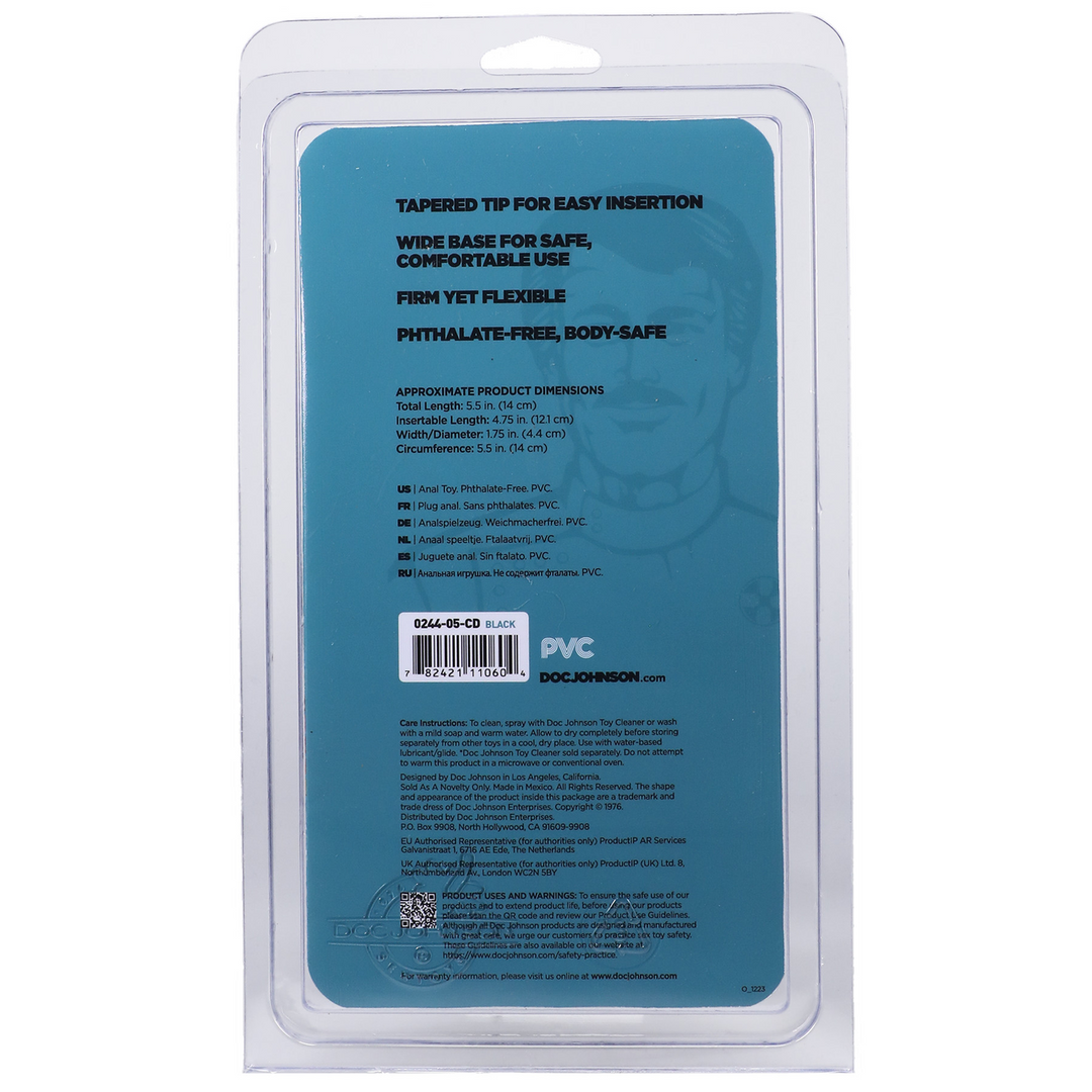 Classic Butt Plug Medium 13,5 cm Zwart - Comfort & Kwaliteit